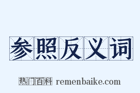 参照反义词是什么意思的图片
